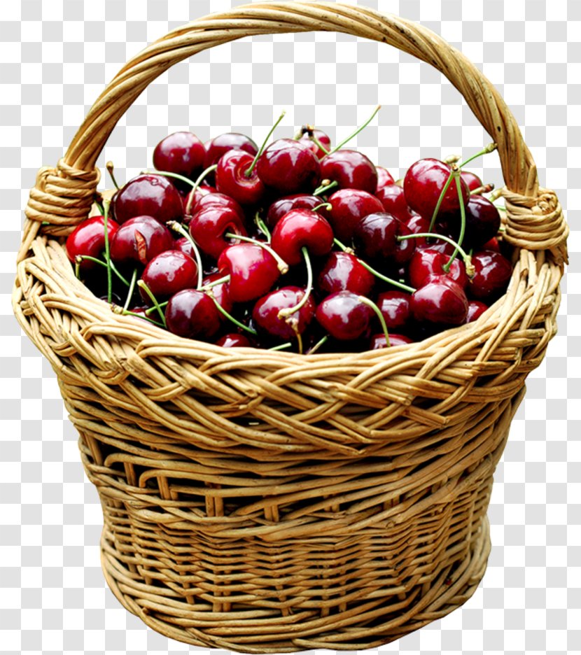 Basket Sweet Cherry Cerasus Clip Art - Fruit Transparent PNG