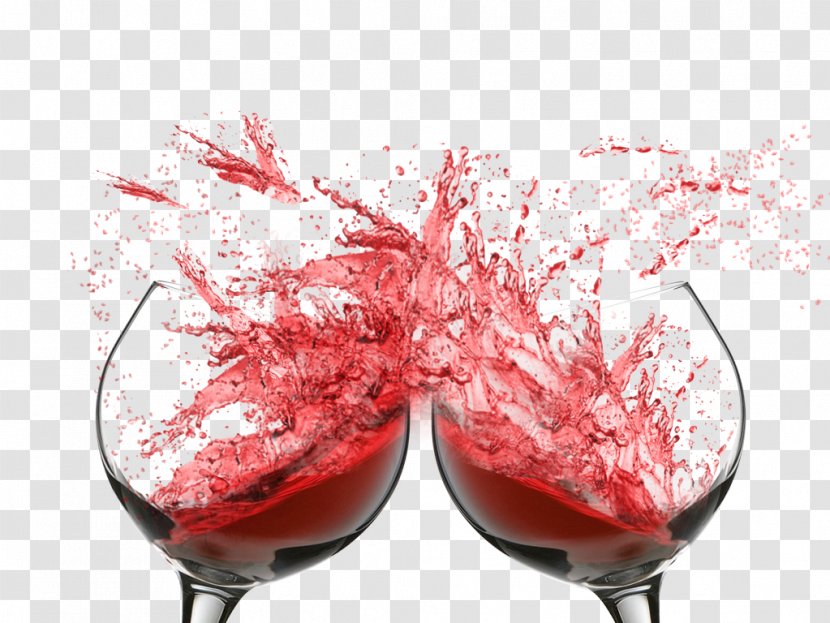 Red Wine Glass Liqueur - Bottle - Wineglass Transparent PNG