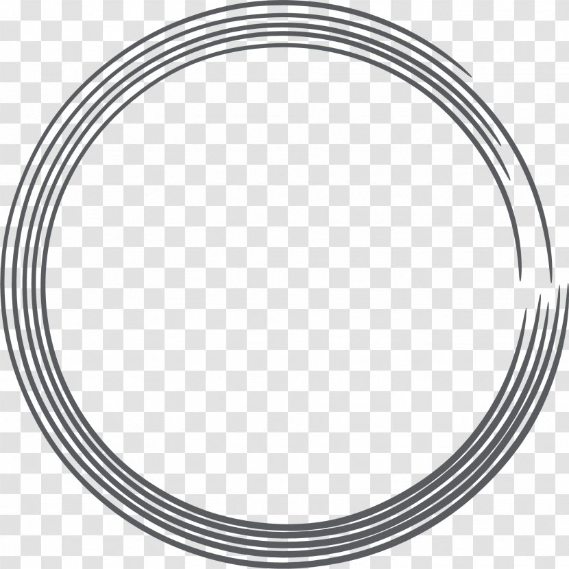 Black Circle And White - Monochrome Transparent PNG