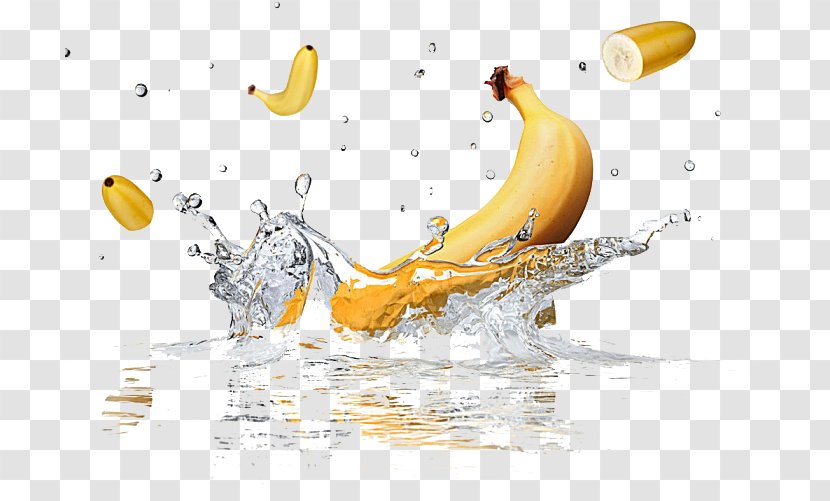 Banana Flavored Milk Water Splash - Royaltyfree Transparent PNG