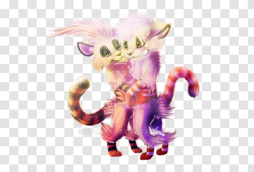 Cat Anthropomorphism Art Figurine - Purple Transparent PNG