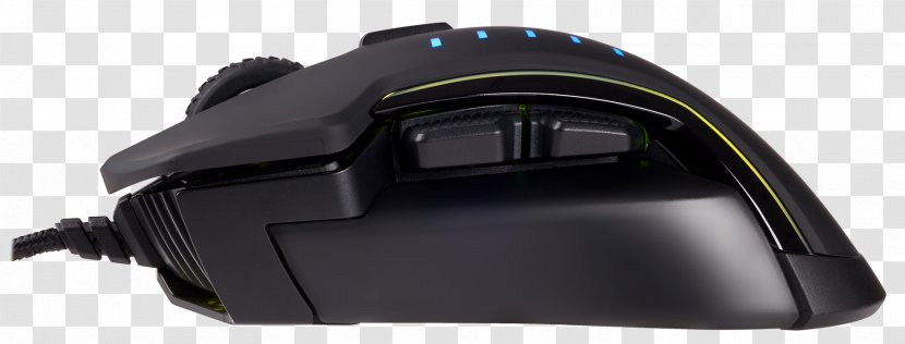 Computer Mouse Black Corsair GLAIVE RGB Components Gaming Glaive - Video Game Transparent PNG