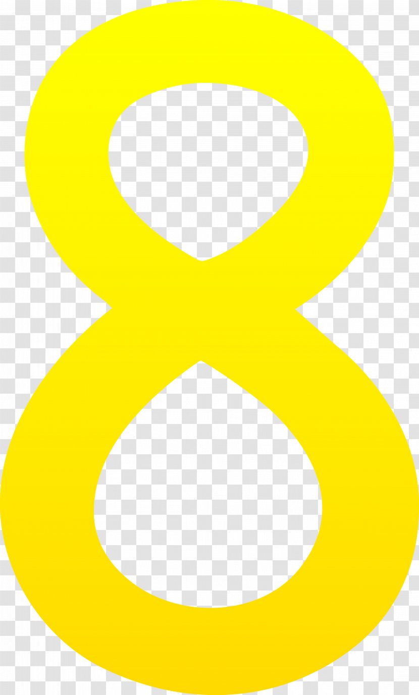 Yellow Area Clip Art - Symbol - Number 8 Transparent PNG