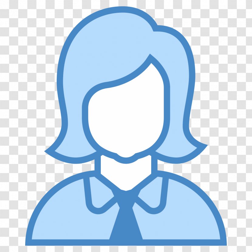 Female Woman Avatar Management - Electric Blue Transparent PNG