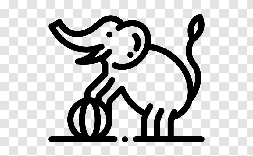 Elefante Vector - Line Art - Area Transparent PNG