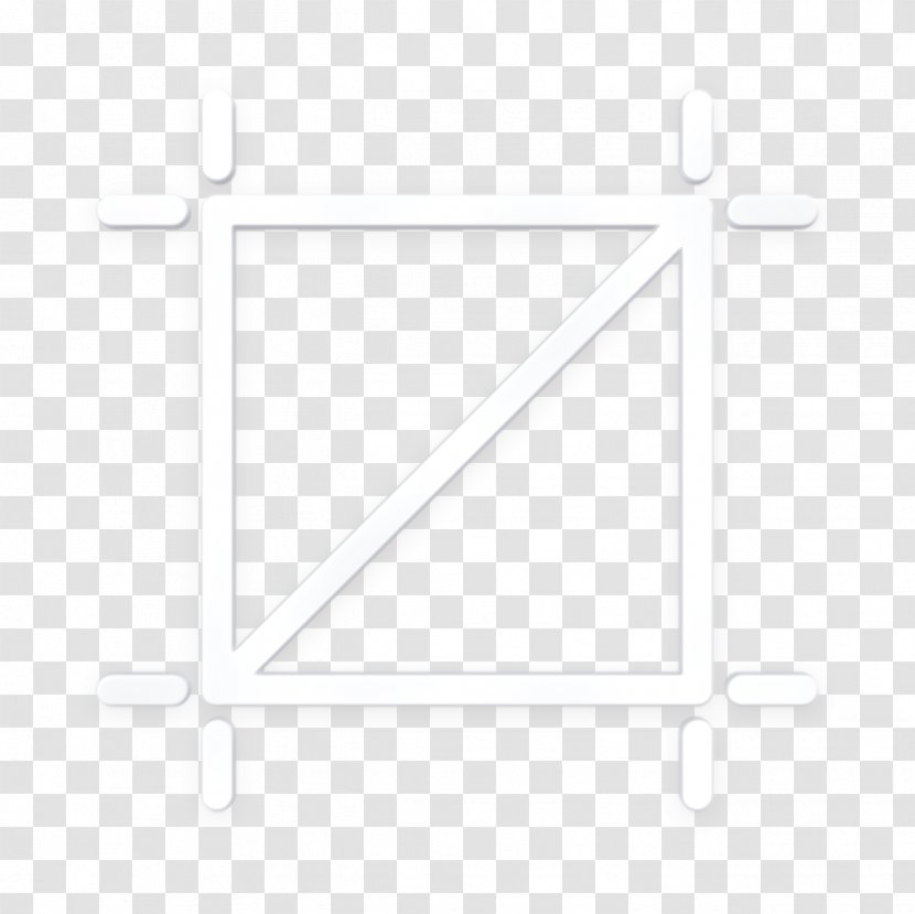 Crop Icon Misc - Blackandwhite Triangle Transparent PNG