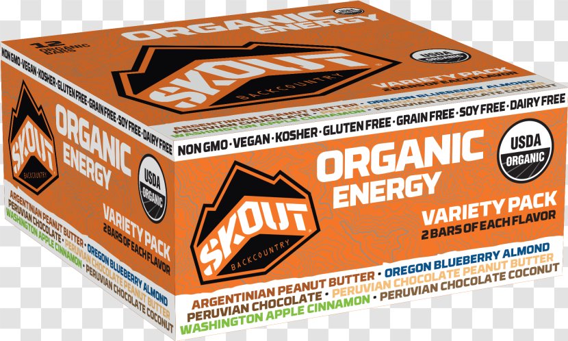 Organic Food Chocolate Bar Skout Backcountry LLC Energy - Blueberry Transparent PNG