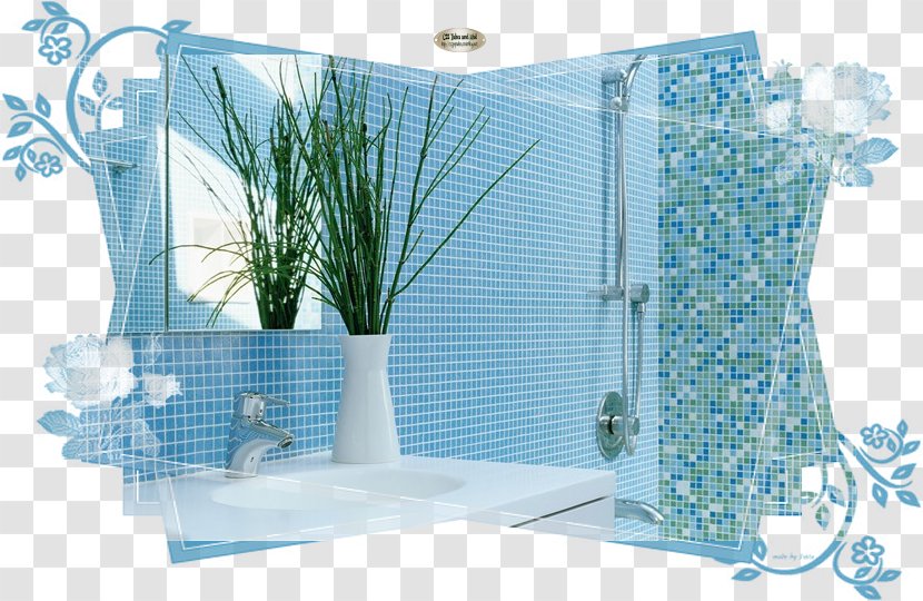 Glass Tile Bathroom Floor Wall - Flooring - Bathtub Transparent PNG