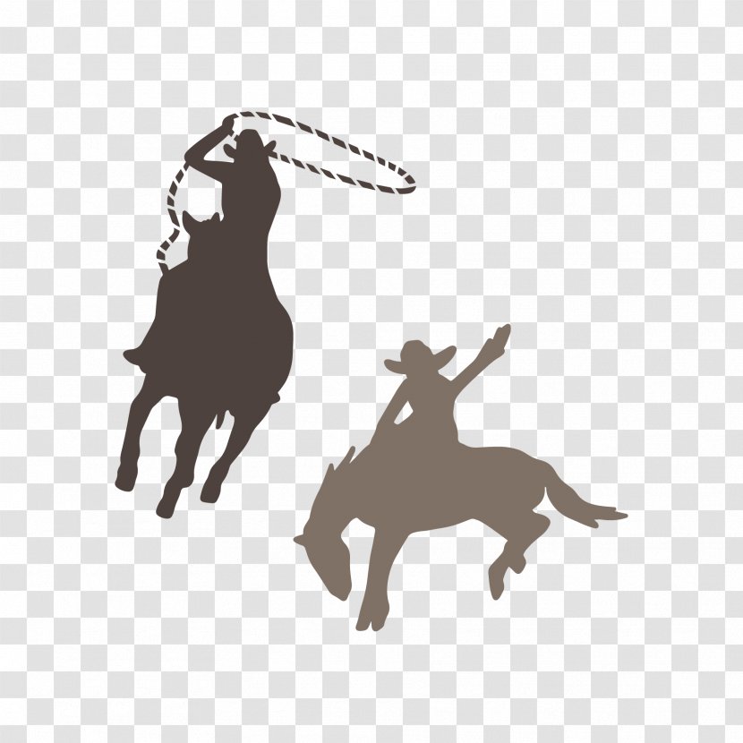 Rodeo Bronc Riding Calf Roping Cowboy Stock.xchng - Silhouette - Art Transparent PNG