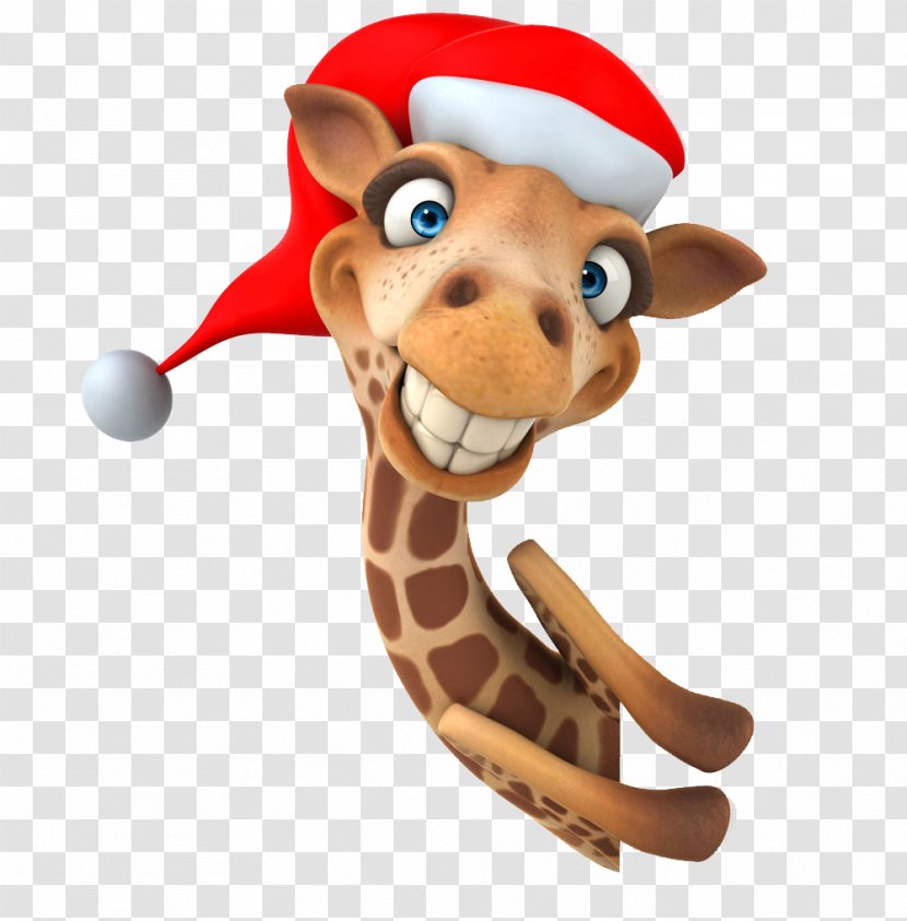 Giraffe Stock Photography Cartoon Illustration - Computer - With A Hat Transparent PNG