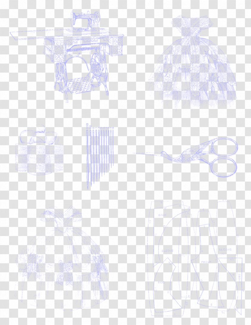Sewing Machines Sketch - Purple - Design Transparent PNG