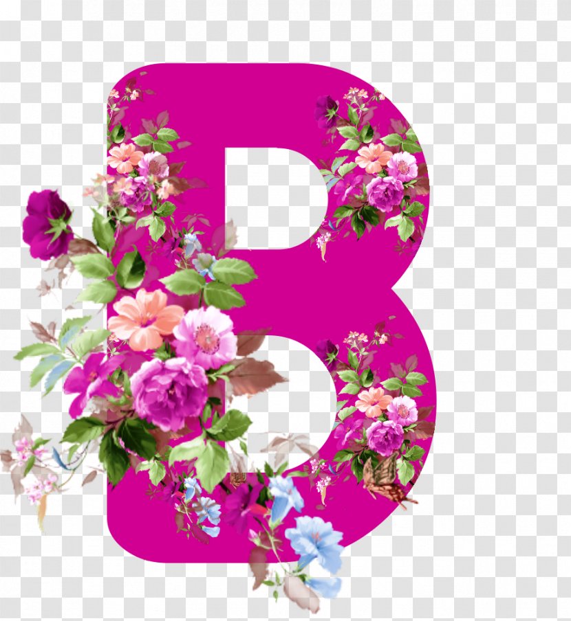Floral Design Flower Alphabet Pink Letter - C Transparent PNG