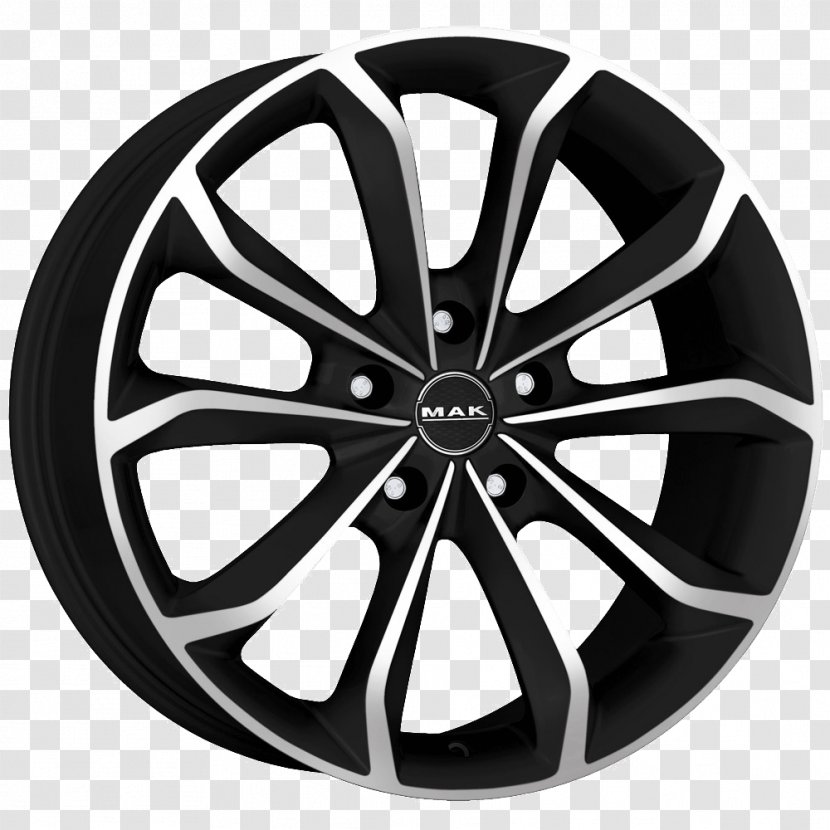 Car Alloy Wheel Autofelge Rim - Black And White Transparent PNG