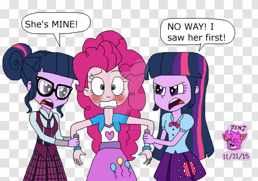 Pinkie Pie Twilight Sparkle Applejack Rarity Rainbow Dash - Cartoon - Comics Fight Transparent PNG