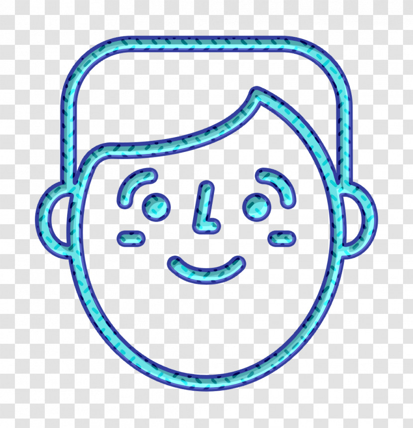 Happy People Outline Icon Emoji Icon Man Icon Transparent PNG