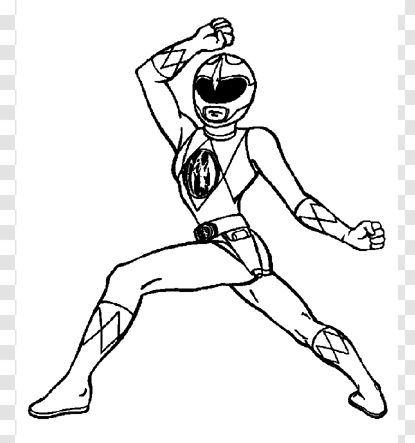 Coloring Book Red Ranger Power Rangers - Flower - Season 18Rangers Cliparts Transparent PNG