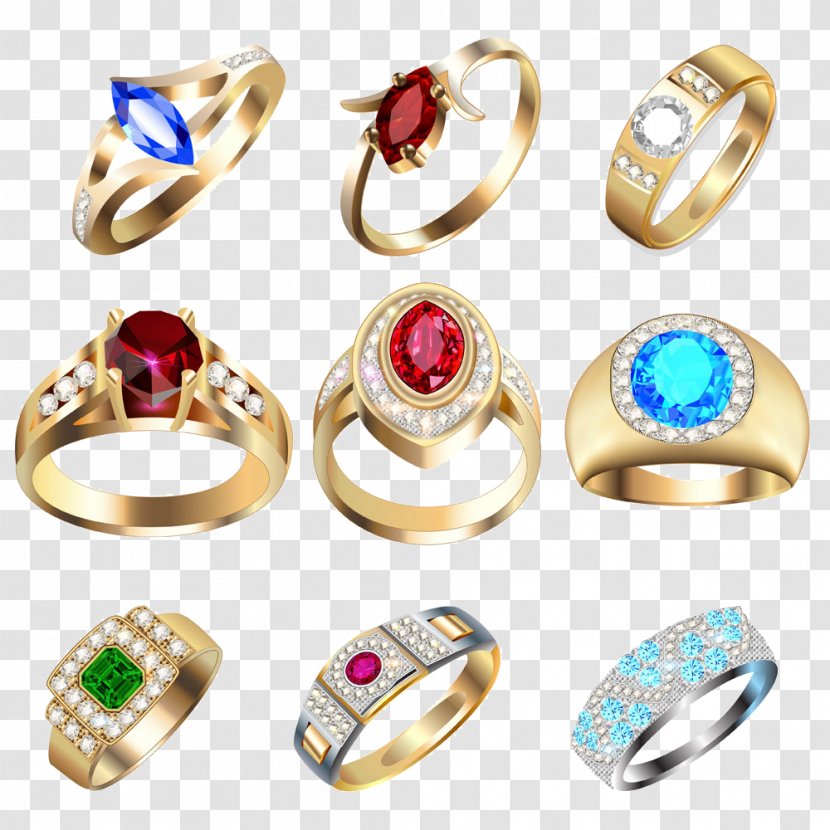 Ring Gemstone Jewellery Diamond Illustration - Photography - Material Picture Transparent PNG