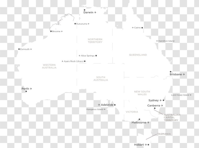 Mainland Australia Blank Map World Transparent PNG