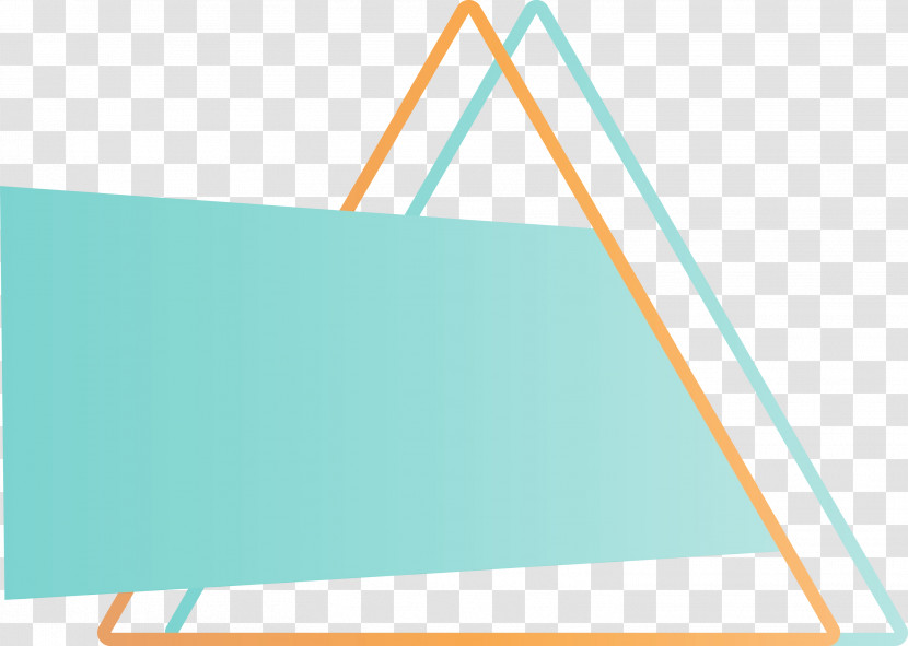 Turquoise Aqua Line Teal Triangle Transparent PNG