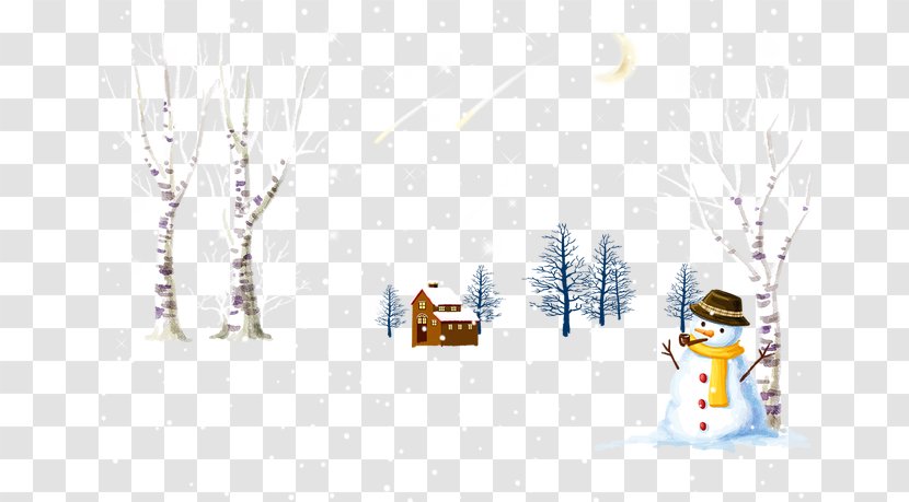 Winter Snowman Illustration - Snow - Housing And On Transparent PNG