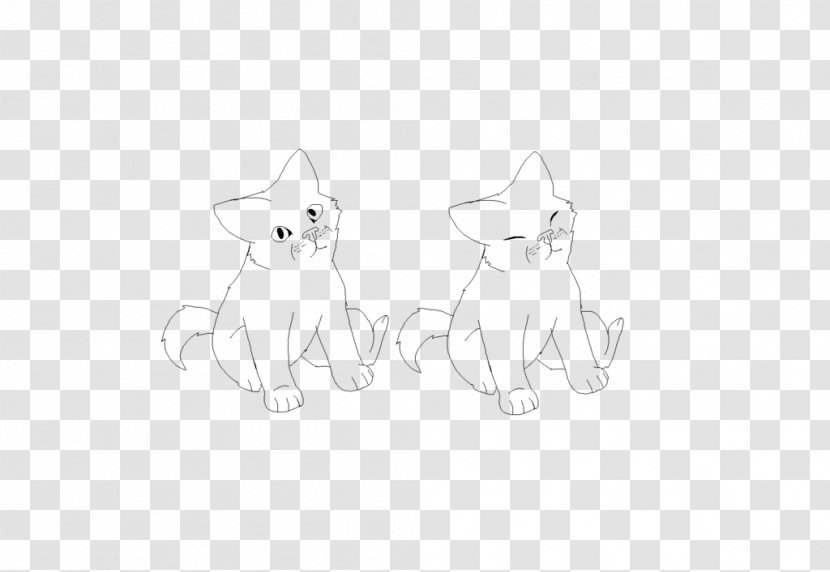 Whiskers Cat Dog Paw Sketch - Cartoon - Lineart Transparent PNG