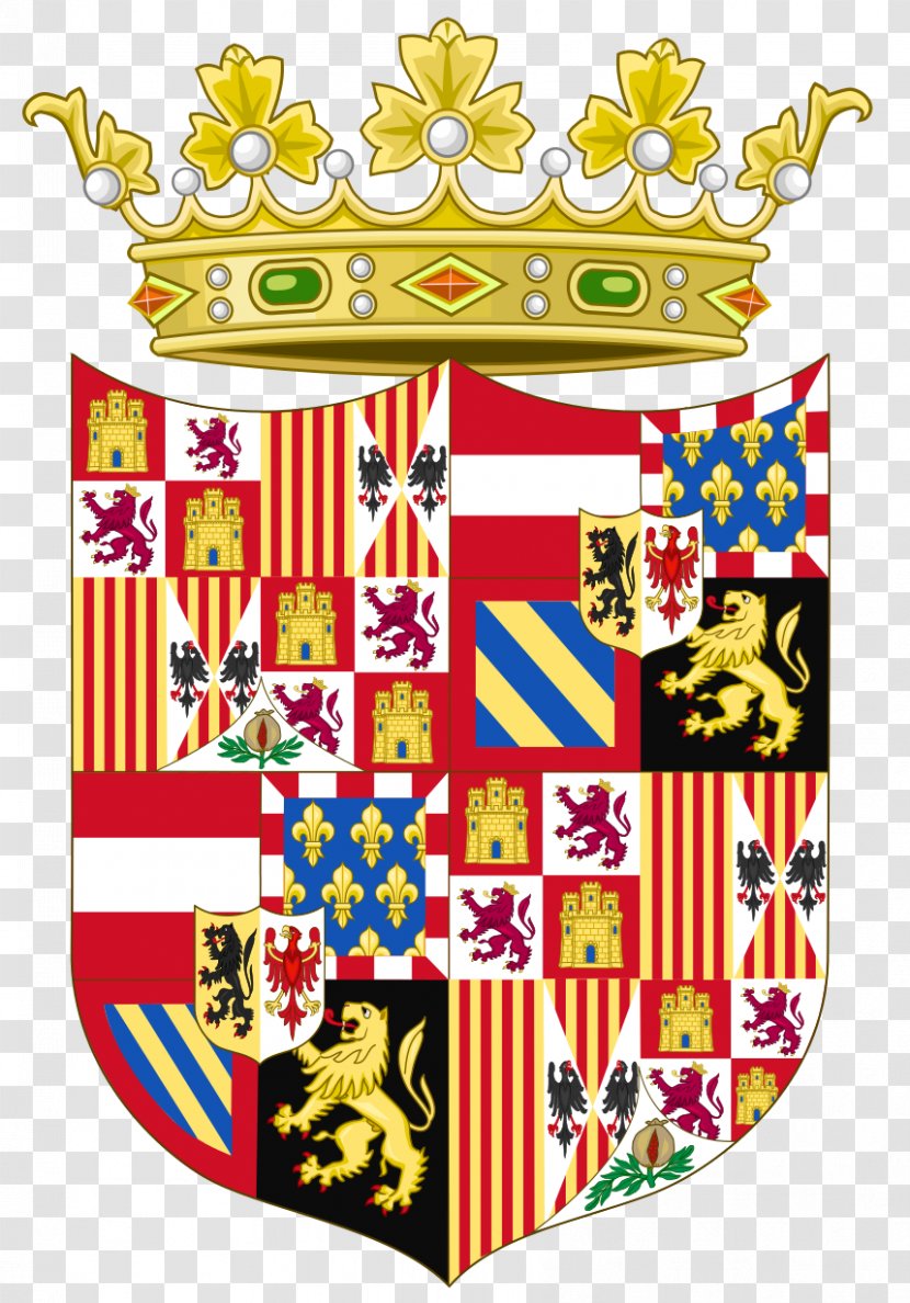 Coat Of Arms Spain Charles V, Holy Roman Emperor Monarchy - Philip Ii - Spanish Transparent PNG