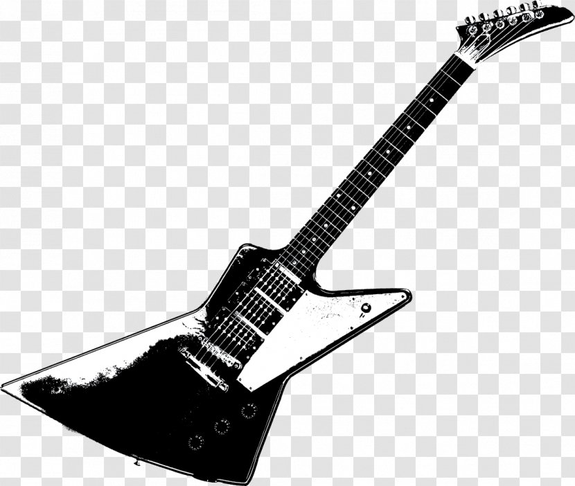 Electric Guitar Musical Instrument - Silhouette - Elements Transparent PNG