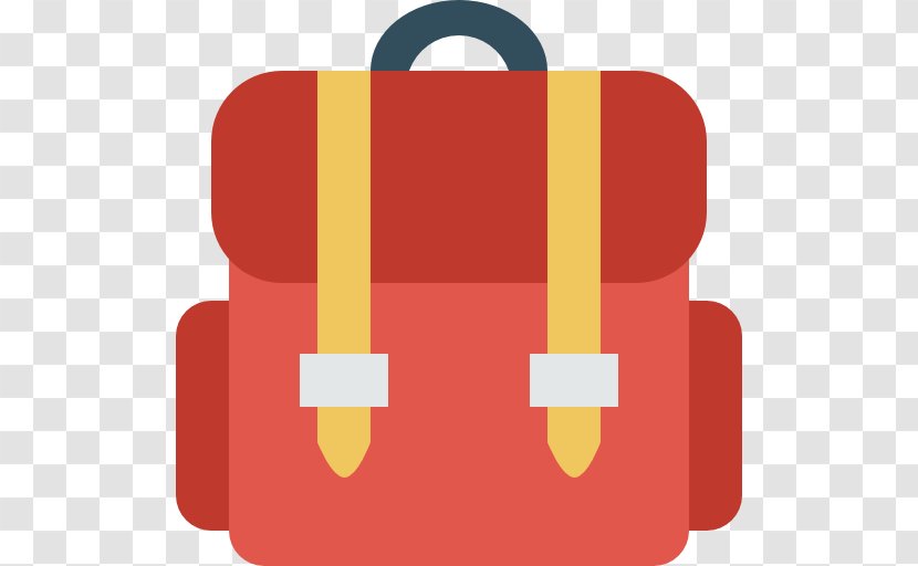 Backpack Baggage - Orange Transparent PNG