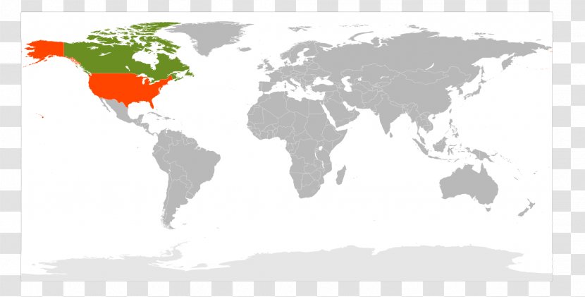 Globe World Map Equirectangular Projection - Shapefile Transparent PNG