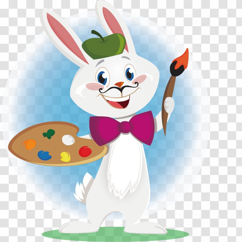 Painting Painter Cartoonist - Food - Rabbit Vector Transparent PNG