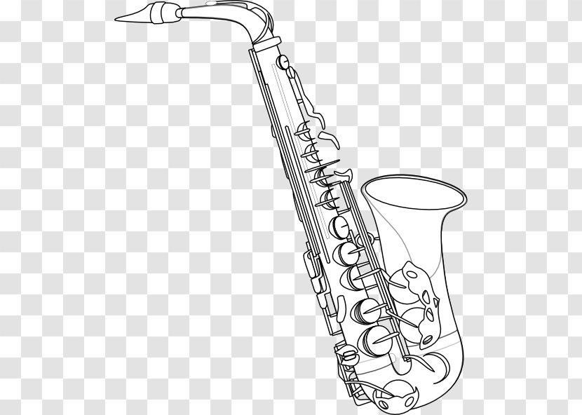 Alto Saxophone Drawing Baritone Clip Art - Frame - Trumpet And Transparent PNG