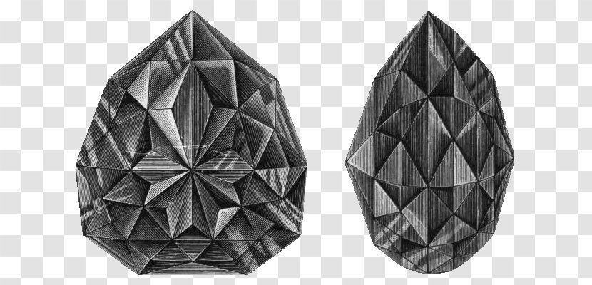 Florentine Diamond Hope Bitxi Carat - Black And White Transparent PNG