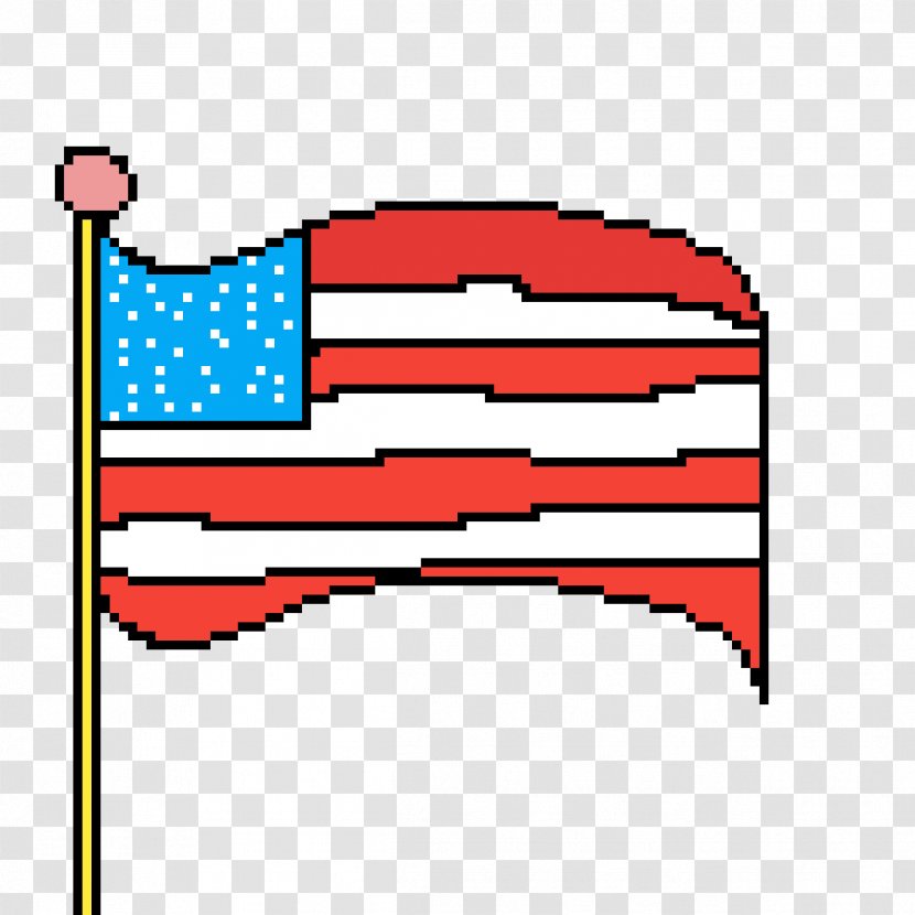 Flag Cartoon - National - Rectangle Pixel Art Transparent PNG