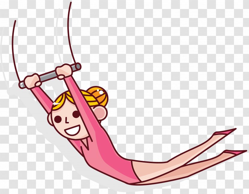 Acrobatics Drawing Trapecista Circus Trapeze - Cartoon Transparent PNG