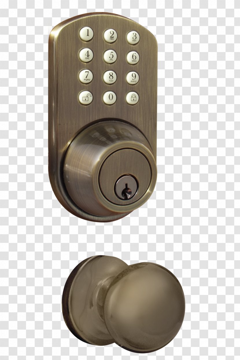 Dead Bolt Keypad Lock Door Handle Remote Keyless System - Electronic Locks Transparent PNG