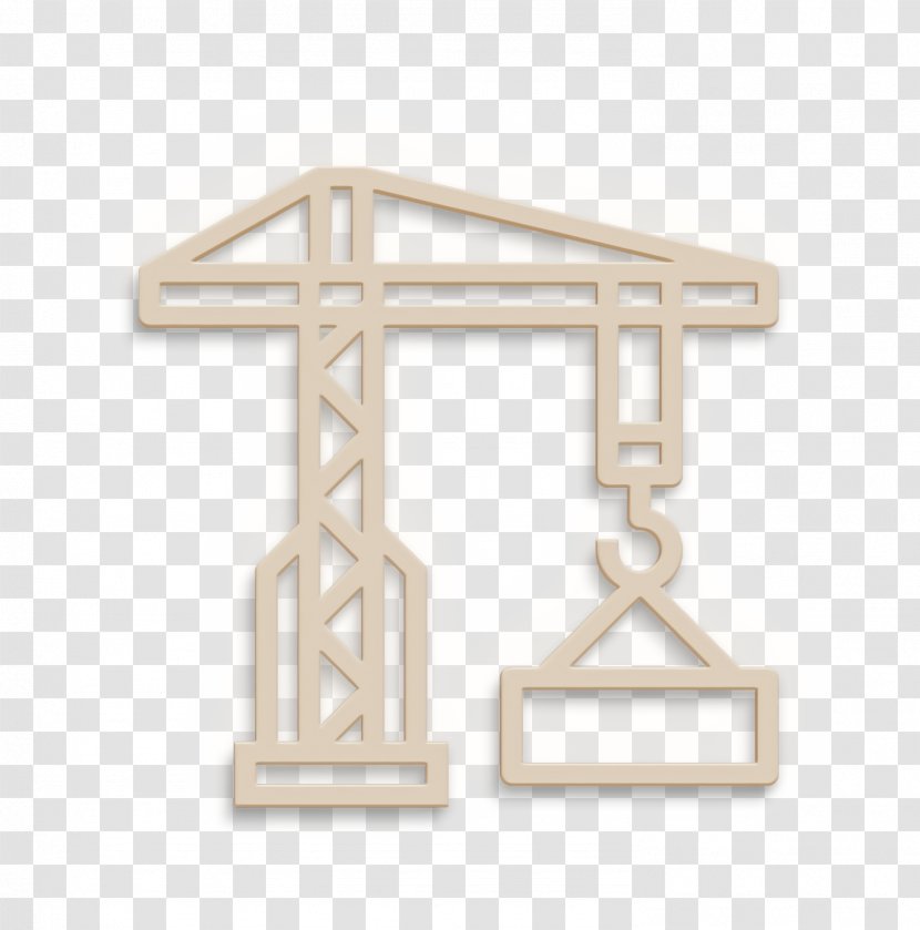 Construction Icon Crane - Number - Metal Rectangle Transparent PNG
