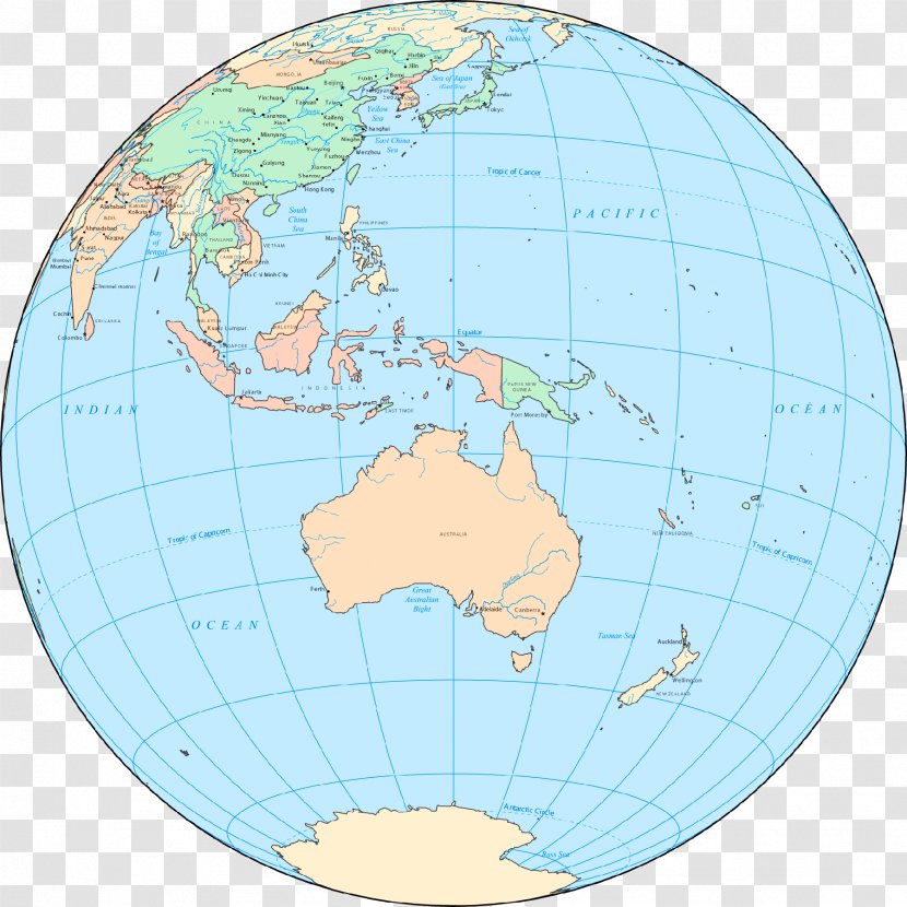 Globe Ashmore And Cartier Islands World Map Austraalia Ja Okeaania - Australia Transparent PNG