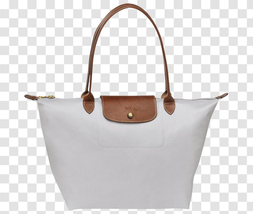 Longchamp Pliage Handbag Tote Bag - Beige Transparent PNG