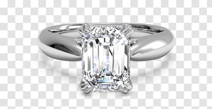 Diamond Engagement Ring Wedding Platinum - Cut Transparent PNG
