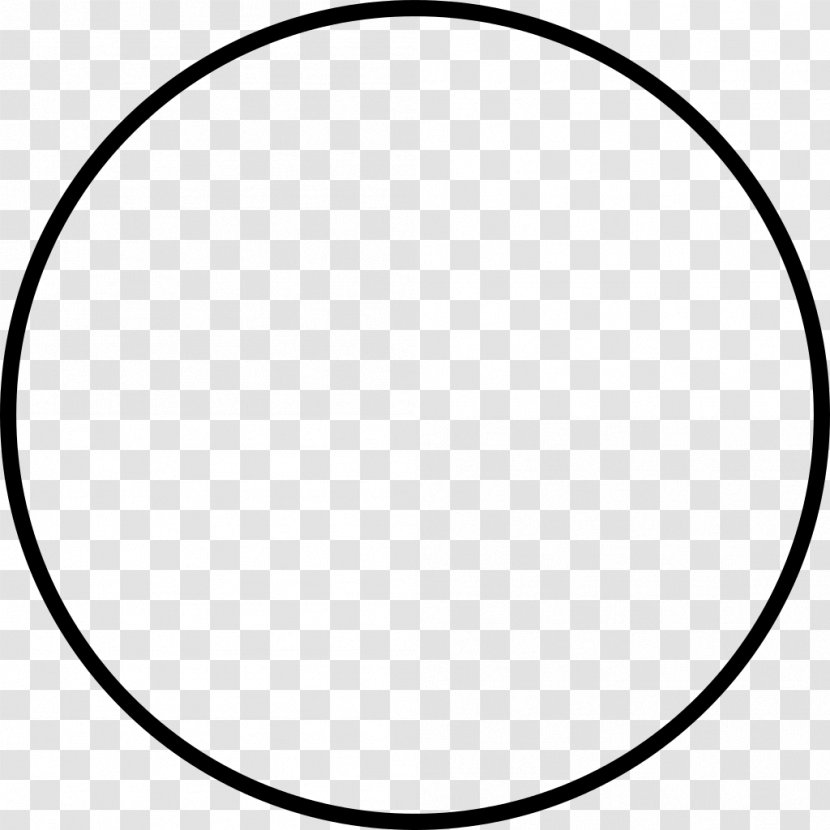 Circle Clip Art - Black - Thin Transparent PNG
