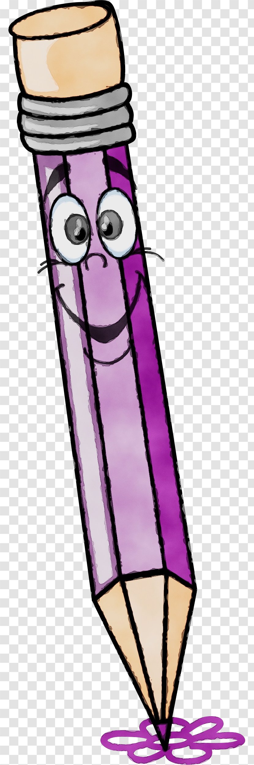 Pencil Cartoon - Pen - Violet Purple Transparent PNG