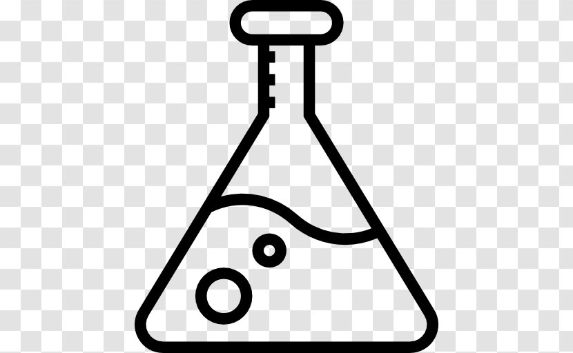 Laboratory Flasks Chemistry Erlenmeyer Flask - Black And White - Conical Transparent PNG