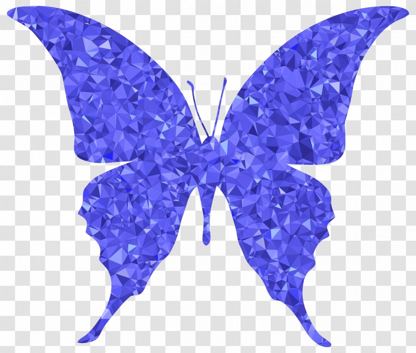 Butterfly Silhouette Clip Art - Symmetry - Sapphire Transparent PNG