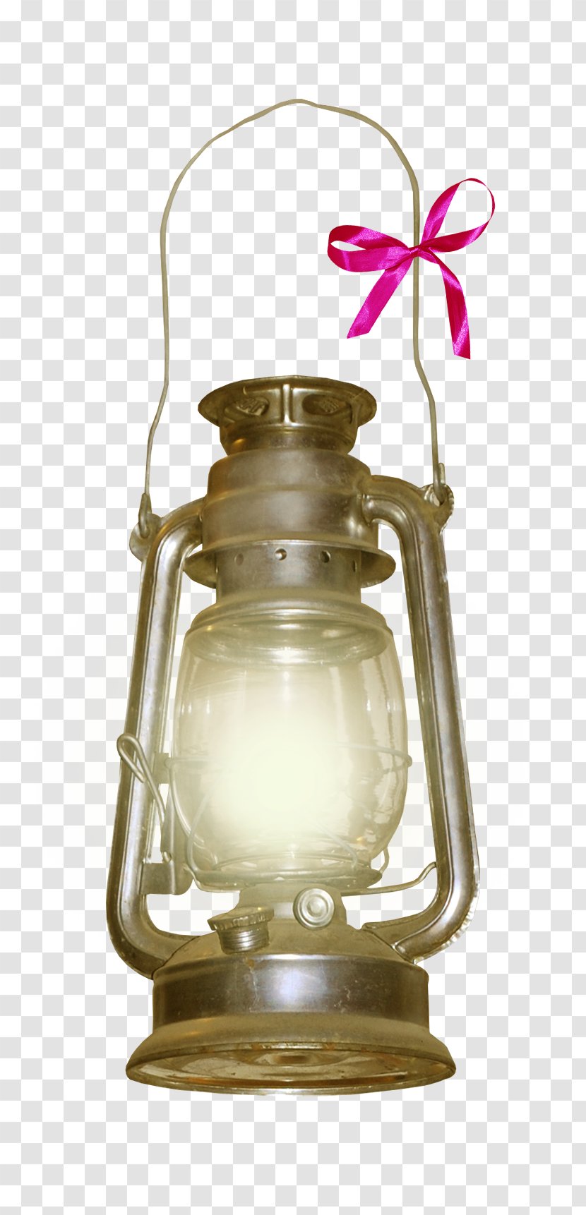 Lighting Light Fixture Lantern Lamp - Incandescent Bulb - Pink Bow Cloth Decorative Lamps Transparent PNG