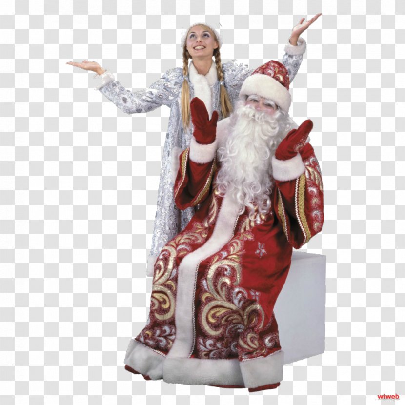Ded Moroz Snegurochka Santa Claus New Year Grandfather - Ziuzia Transparent PNG