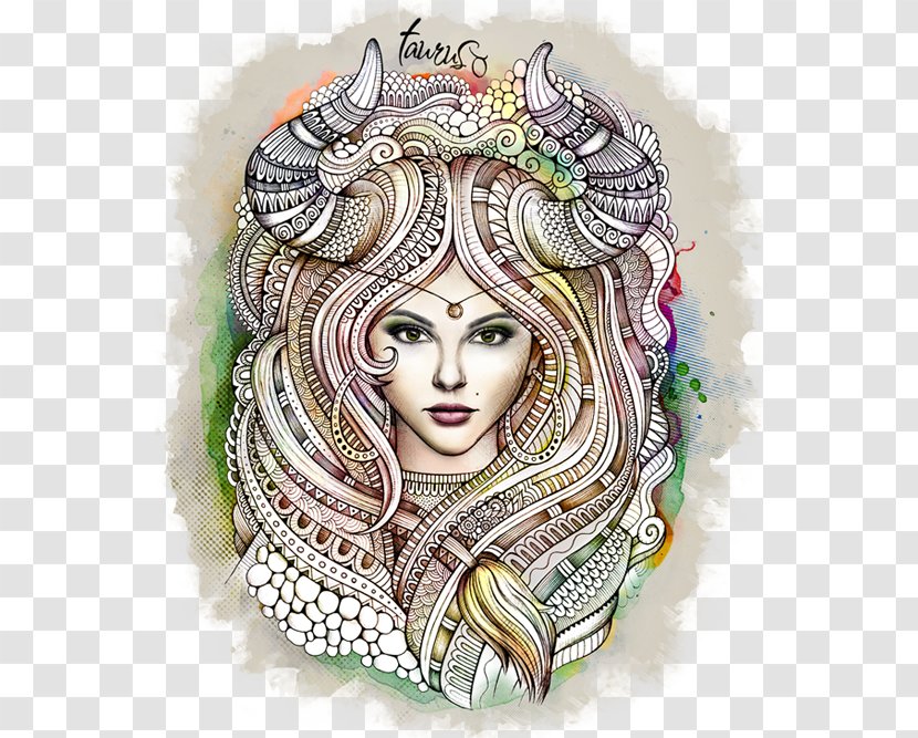 Taurus Tattoo Zodiac Astrological Sign - Drawing Transparent PNG