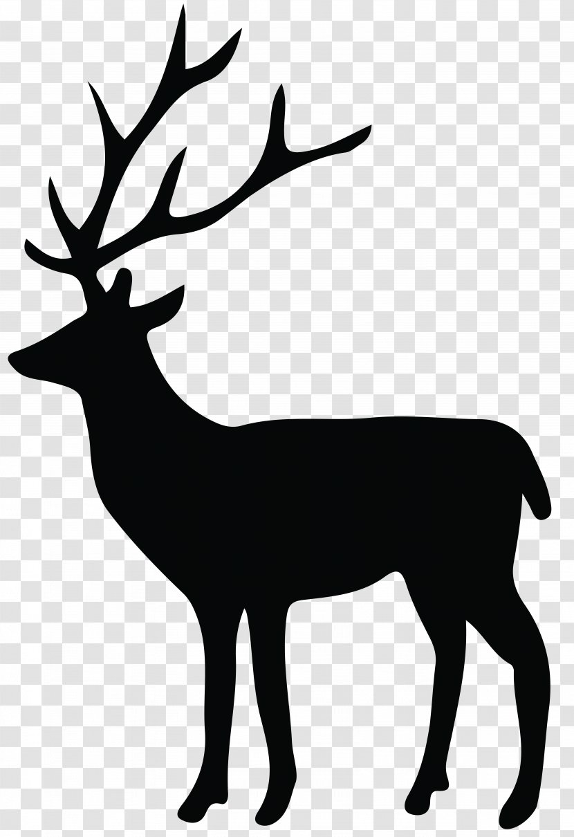 Reindeer Silhouette White-tailed Deer Clip Art - Hunting - Transparent Image Transparent PNG