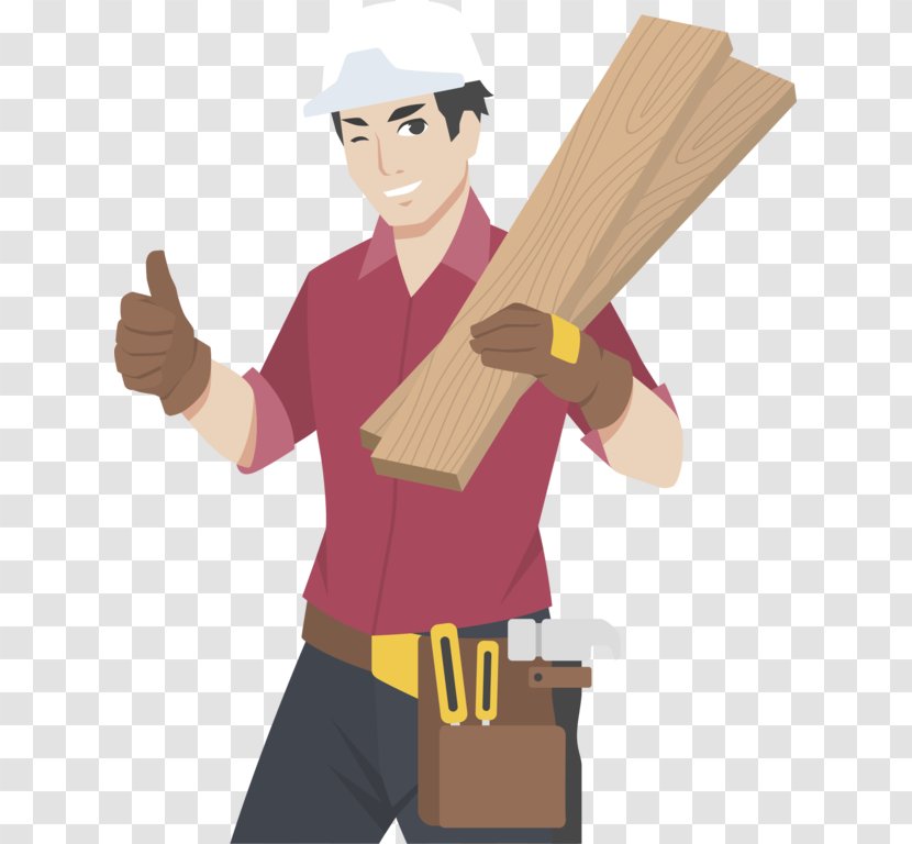 Construction Worker Brick Laborer Wood Wall Transparent PNG