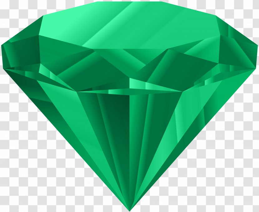 Diamond Clip Art - Color - Green Image Transparent PNG