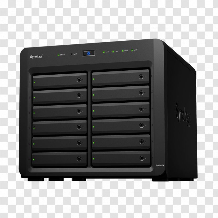 Synology Disk Station DS3617xs Inc. Network Storage Systems DiskStation DS2415+ Data - Electronic Device - Audio Receiver Transparent PNG